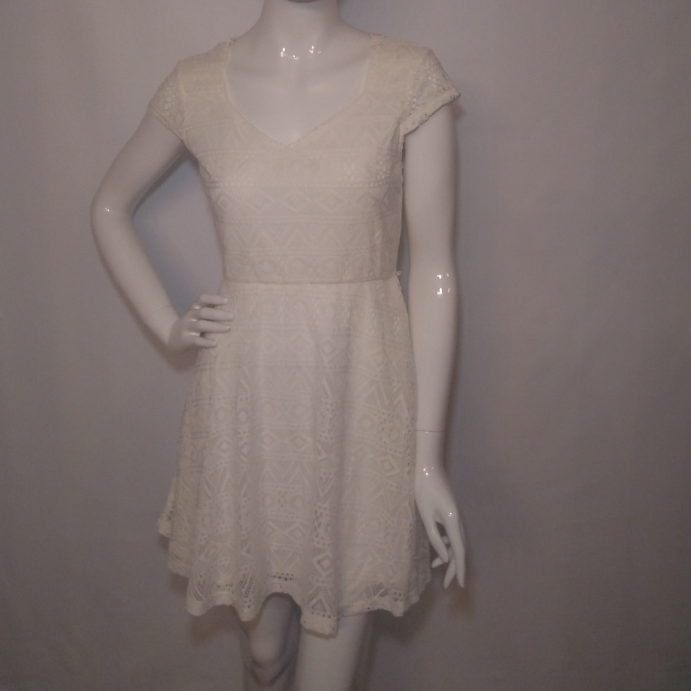 No Boundaries Ivory Lace Mini Dress